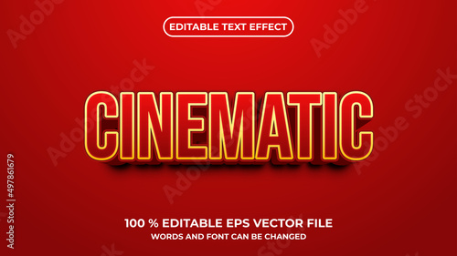 Editable text effect cinematic 3d style