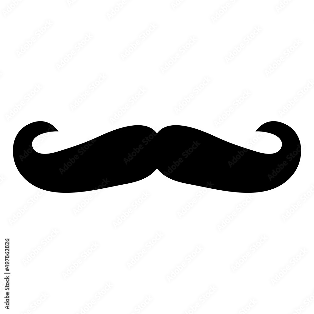 Moustache icon. Simple flat men's mustache. Vector illustration Moustache icon. Simple flat men's mustache. Vector illustration