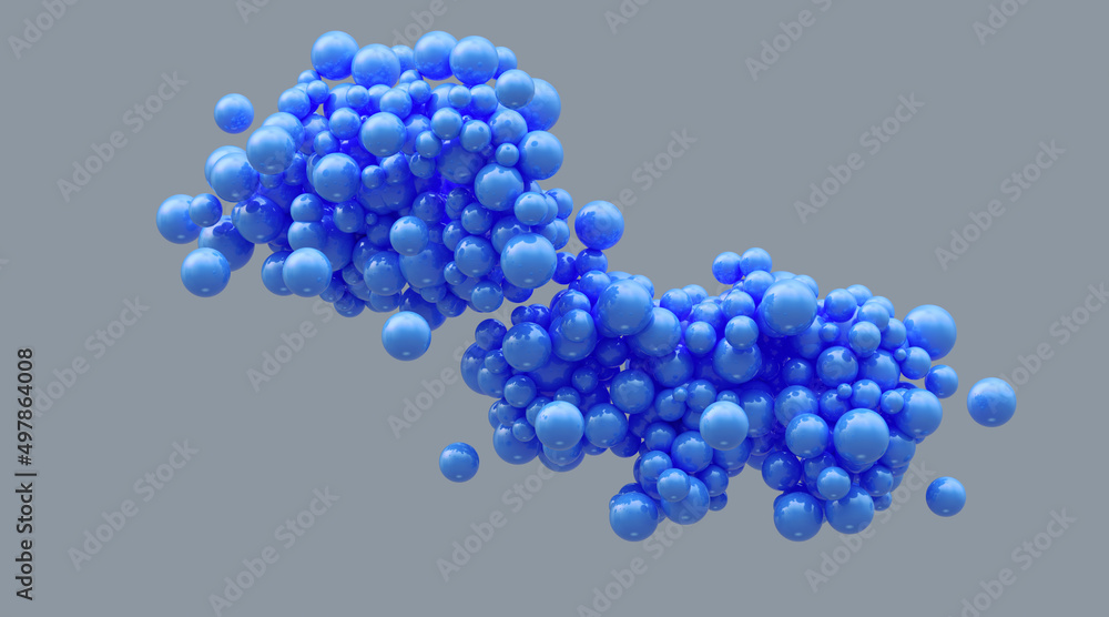 Blue balls in abundance. Decorative element. Blue balls in abundance. Decorative element.