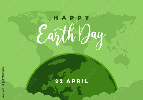 Happy earth day banner post...