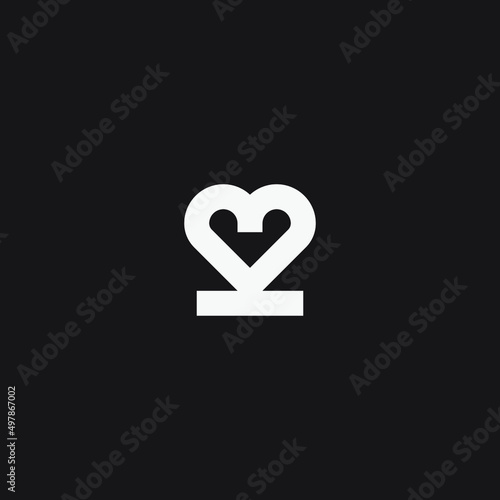 Number 22 in love monogram design.