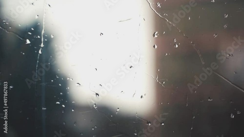 Voyage en train pluvieux