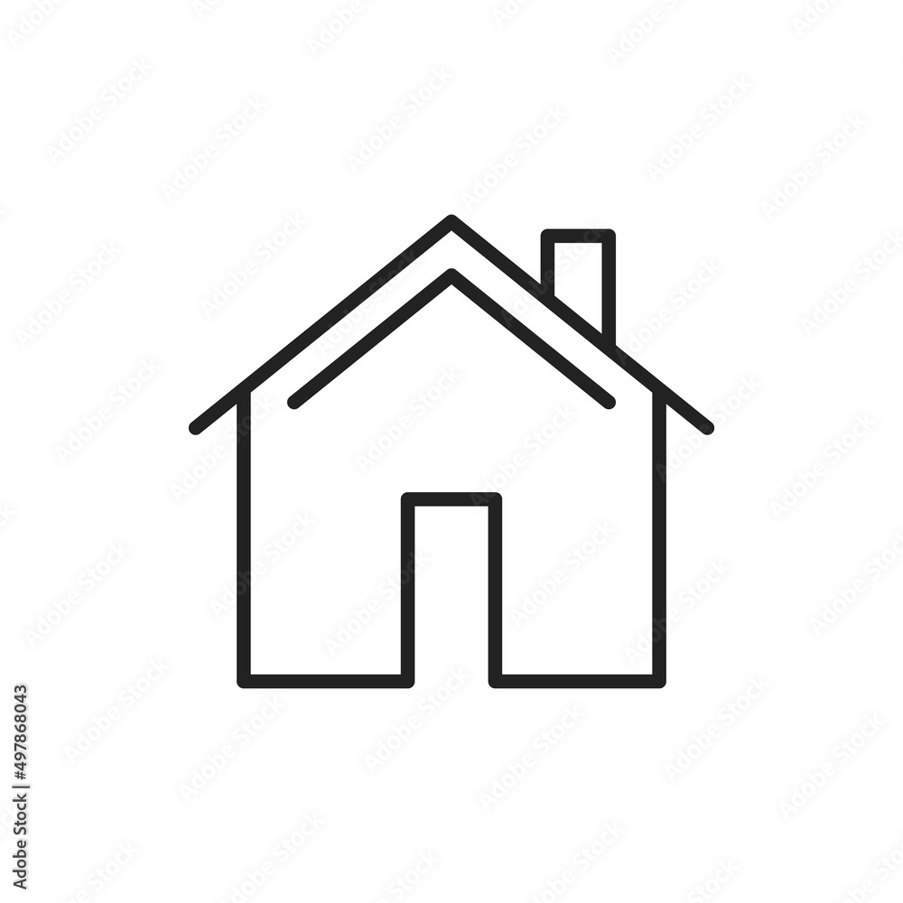 Home thin line icon. Linear symbol. Vector illustration.. Home thin line icon. Linear symbol. Vector illustration..