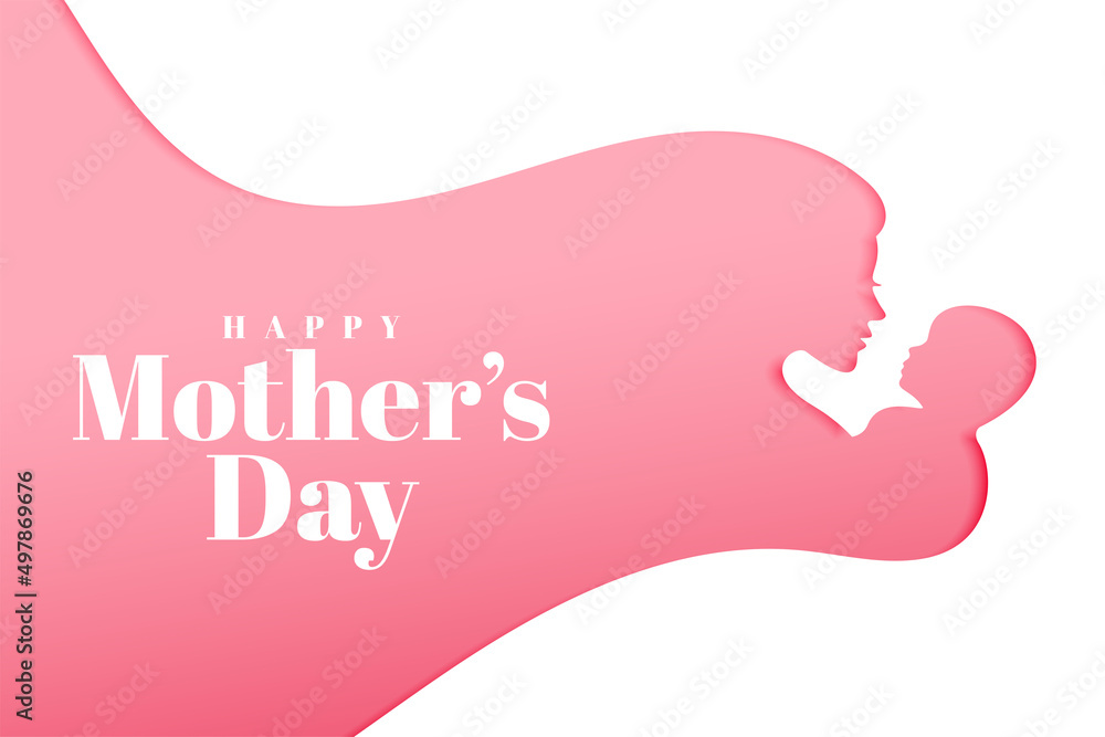 happy mothers day creative design with mom and child greeting happy mothers day creative design with mom and child greeting