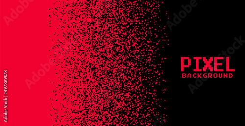 red black pixel gradient background