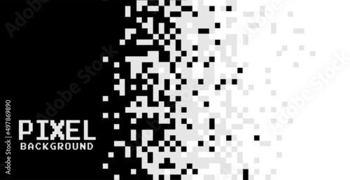 black and white pixel background design