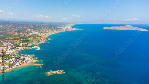 Amazing aerial view of island on Crete, Greece. © Angelov