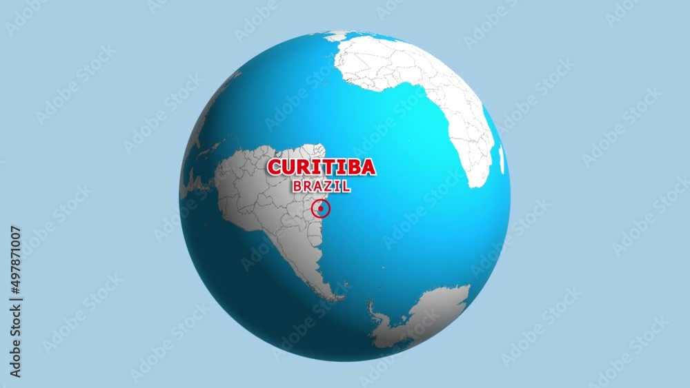 BRAZIL CURITIBA ZOOM IN FROM SPACE BRAZIL CURITIBA ZOOM IN FROM SPACE