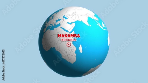 BURUNDI MAKAMBA ZOOM IN FROM SPACE photo