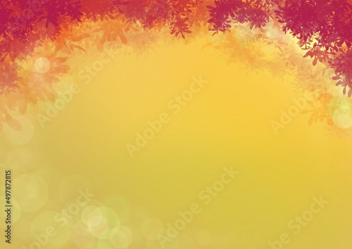 red leaves autumn concepts abstract background. season change theme design element. copy space for text and product advertisement.