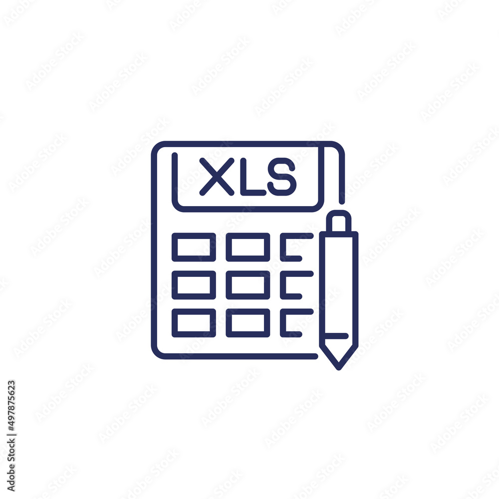 edit XLS document line icon edit XLS document line icon