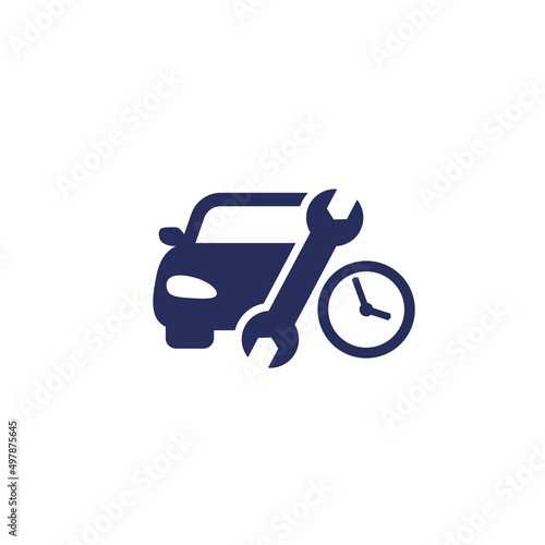 fast car repair icon on white