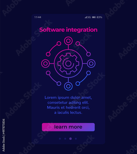 software integration mobile banner design