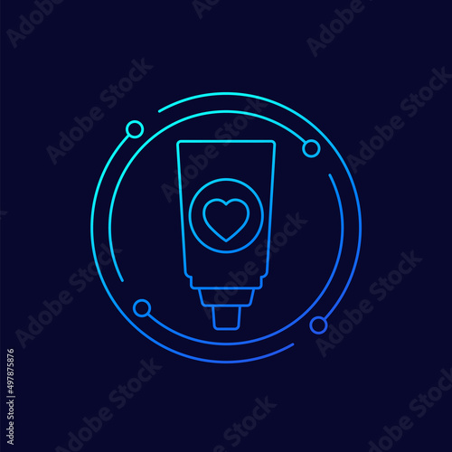 lubricant for sex icon, lube or intimate gel, linear design