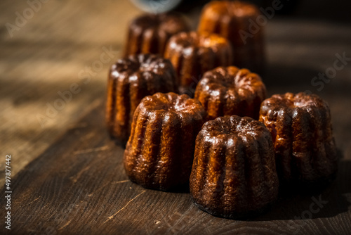 Canelé.
Traditional French sweet dessert.
 photo