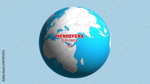 ERITREA MENDEFERA ZOOM IN FROM SPACE photo