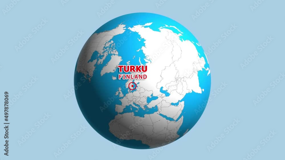 FINLAND TURKU ZOOM IN FROM SPACE FINLAND TURKU ZOOM IN FROM SPACE
