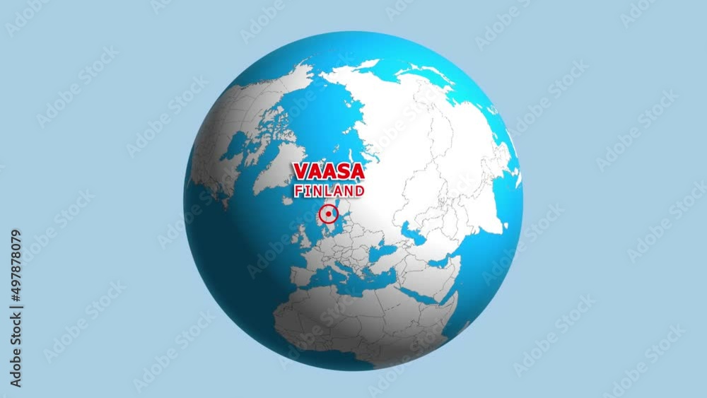 FINLAND VAASA ZOOM IN FROM SPACE FINLAND VAASA ZOOM IN FROM SPACE