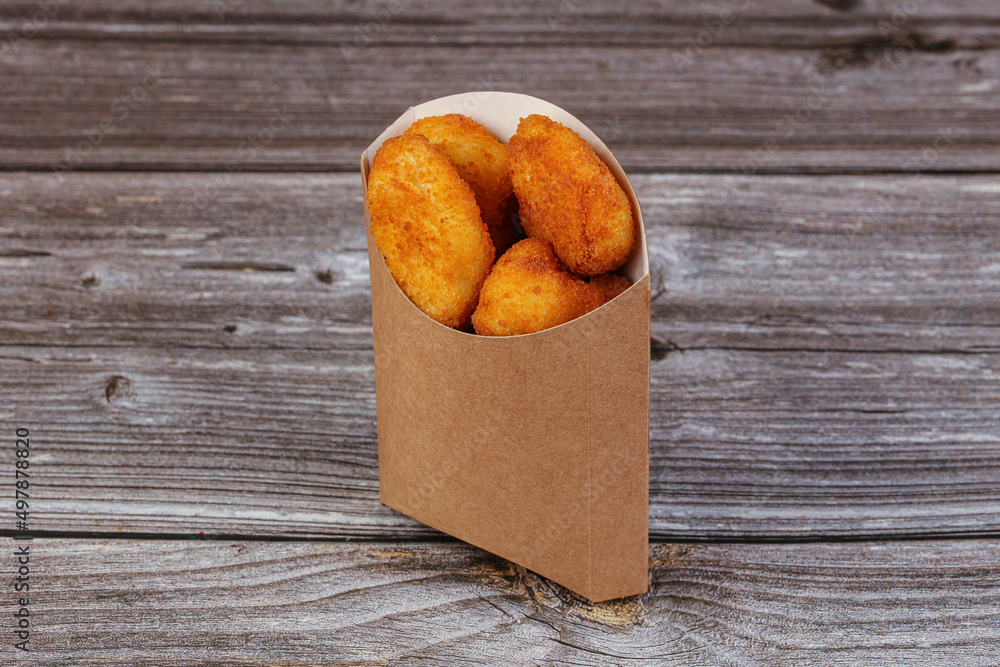 Fototapeta premium Golden rustic potato for snack