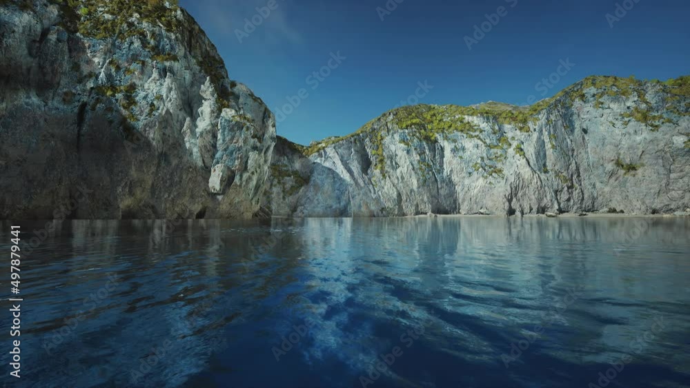 massive sea cliffs and waves of the North Sea on the Southern Coast massive sea cliffs and waves of the North Sea on the Southern Coast