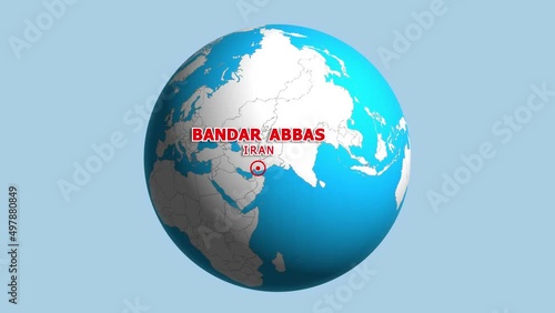 IRAN BANDAR ABBAS ZOOM IN FROM SPACE photo