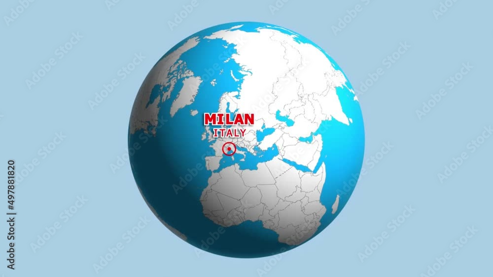 ITALY MILAN ZOOM IN FROM SPACE ITALY MILAN ZOOM IN FROM SPACE