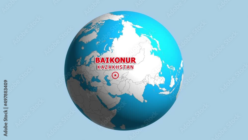 KAZAKHSTAN BAIKONUR ZOOM IN FROM SPACE KAZAKHSTAN BAIKONUR ZOOM IN FROM SPACE