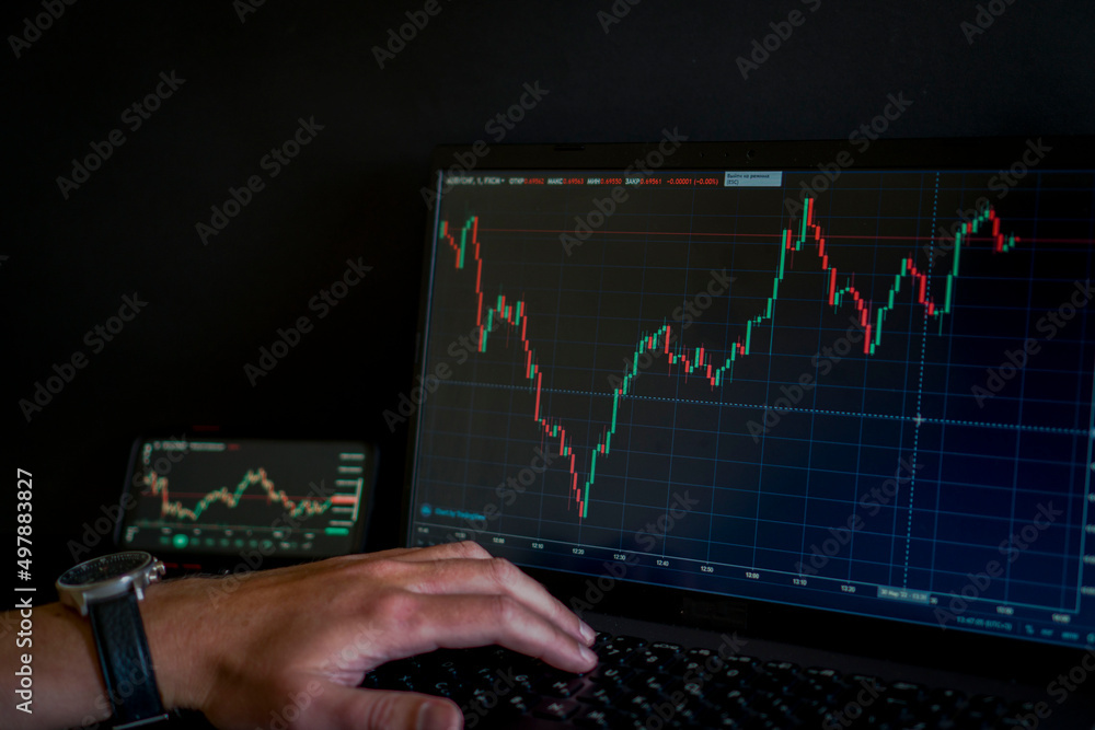 The man trades in the financial market. The man trades in the financial market.