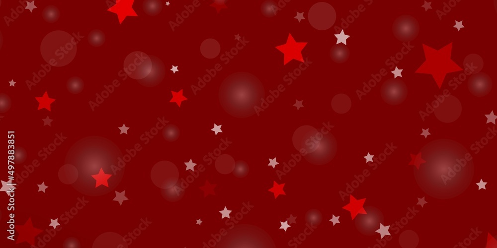 Light Red vector background with circles, stars. Light Red vector background with circles, stars.