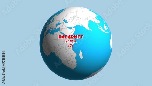 KENYA KABARNET ZOOM IN FROM SPACE photo