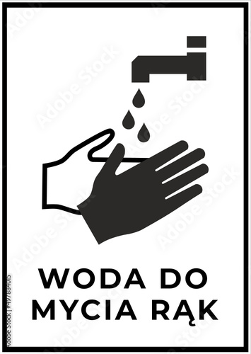 Plakat w ramie Hand wash water