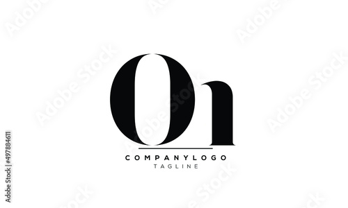 Alphabet letters Initials logo OH
