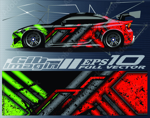 car decal design vector. abstract background for vehicle vinyl wrap