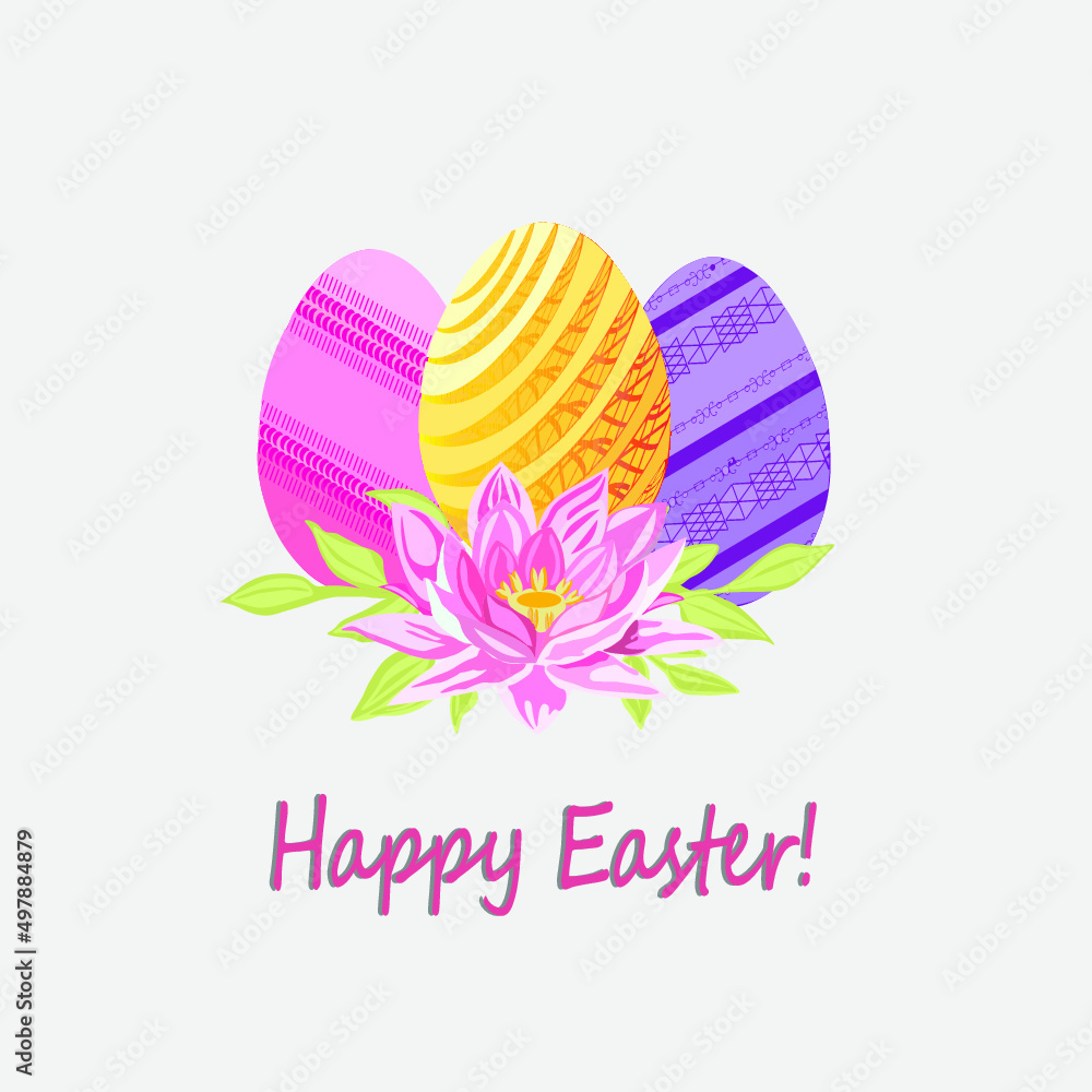 Vector illustration, Happy Easter Vector illustration, Happy Easter