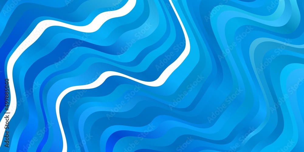 Light BLUE vector template with curved lines.