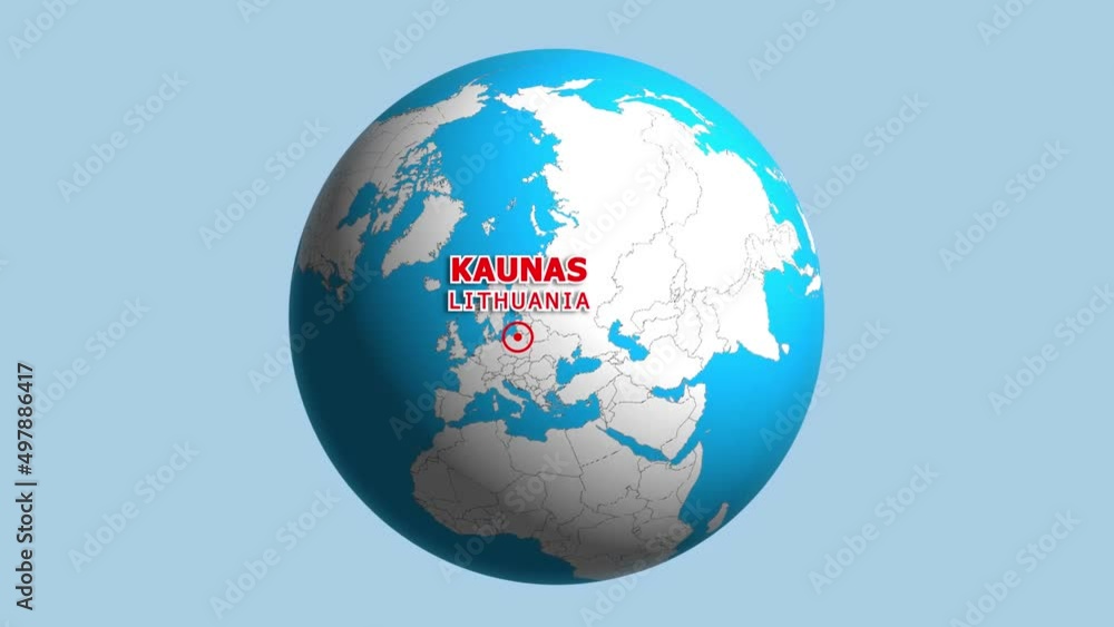 LITHUANIA KAUNAS ZOOM IN FROM SPACE LITHUANIA KAUNAS ZOOM IN FROM SPACE