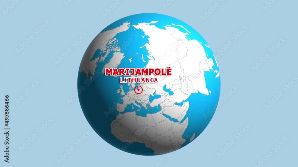 LITHUANIA MARIJAMPOLE ZOOM IN FROM SPACE LITHUANIA MARIJAMPOLE ZOOM IN FROM SPACE