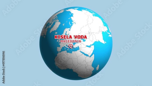 MACEDONIA KISELA VODA ZOOM IN FROM SPACE photo