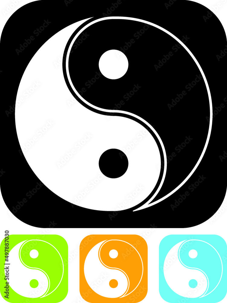 Yin yang Daoism symbol. Yin-yang vector icon isolated Yin yang Daoism symbol. Yin-yang vector icon isolated