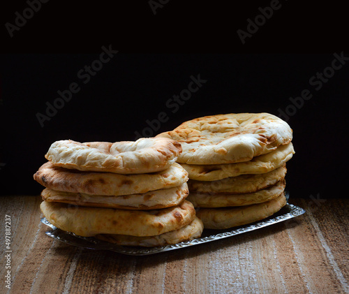 Offer loaves for the temple. Rite of the Jewish religion photo