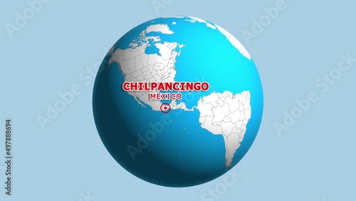 MEXICO CHILPANCINGO ZOOM IN FROM SPACE photo