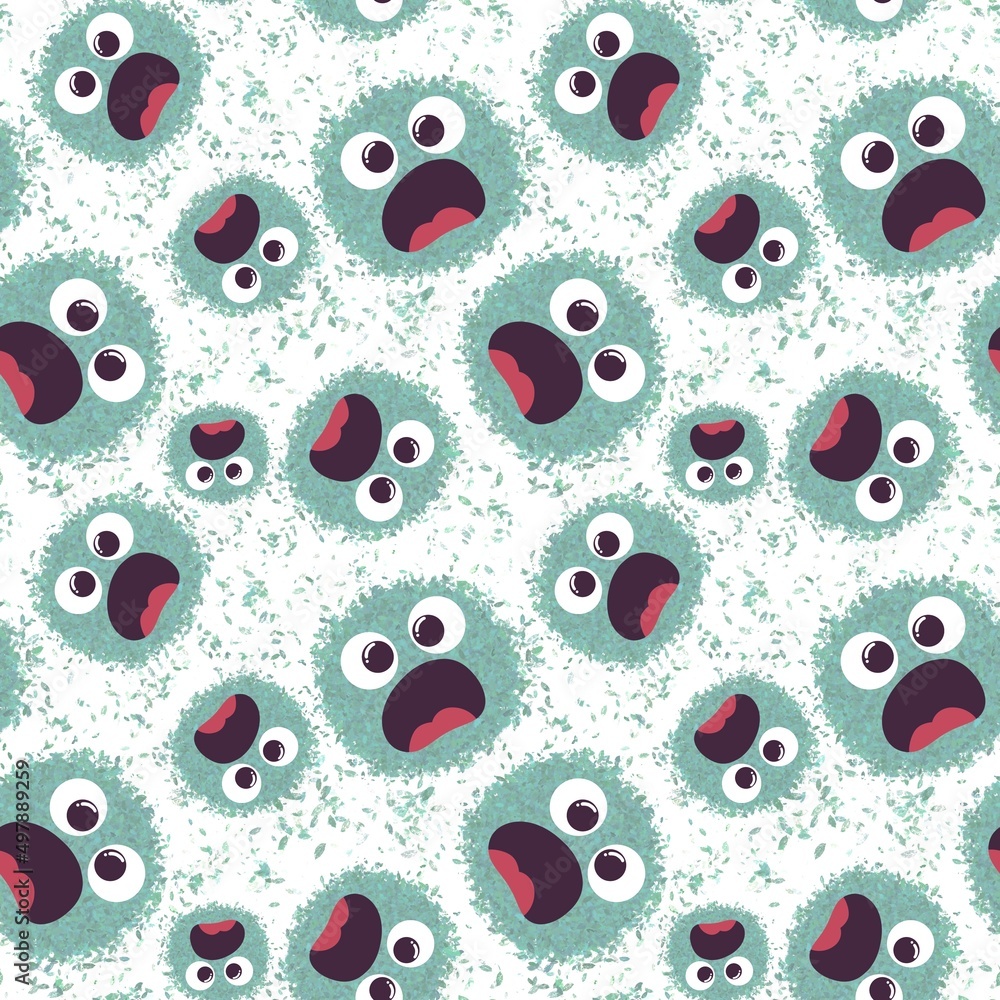 Kids seamless aliens monsters pattern for textiles and packaging and gifts and cards and linens and wrapping paper Kids seamless aliens monsters pattern for textiles and packaging and gifts and cards and linens and wrapping paper
