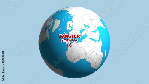 MOROCCO TANGIER ZOOM IN FROM SPACE