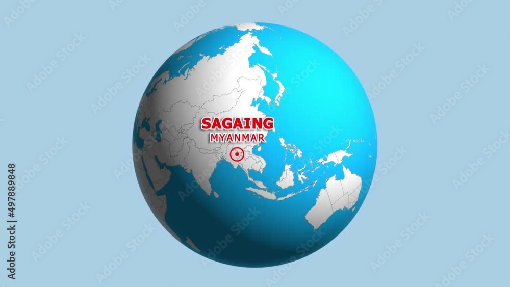 MYANMAR SAGAING ZOOM IN FROM SPACE MYANMAR SAGAING ZOOM IN FROM SPACE
