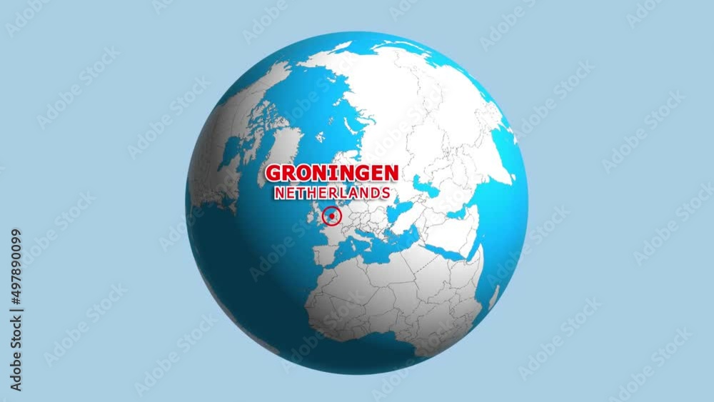 NETHERLANDS GRONINGEN ZOOM IN FROM SPACE NETHERLANDS GRONINGEN ZOOM IN FROM SPACE