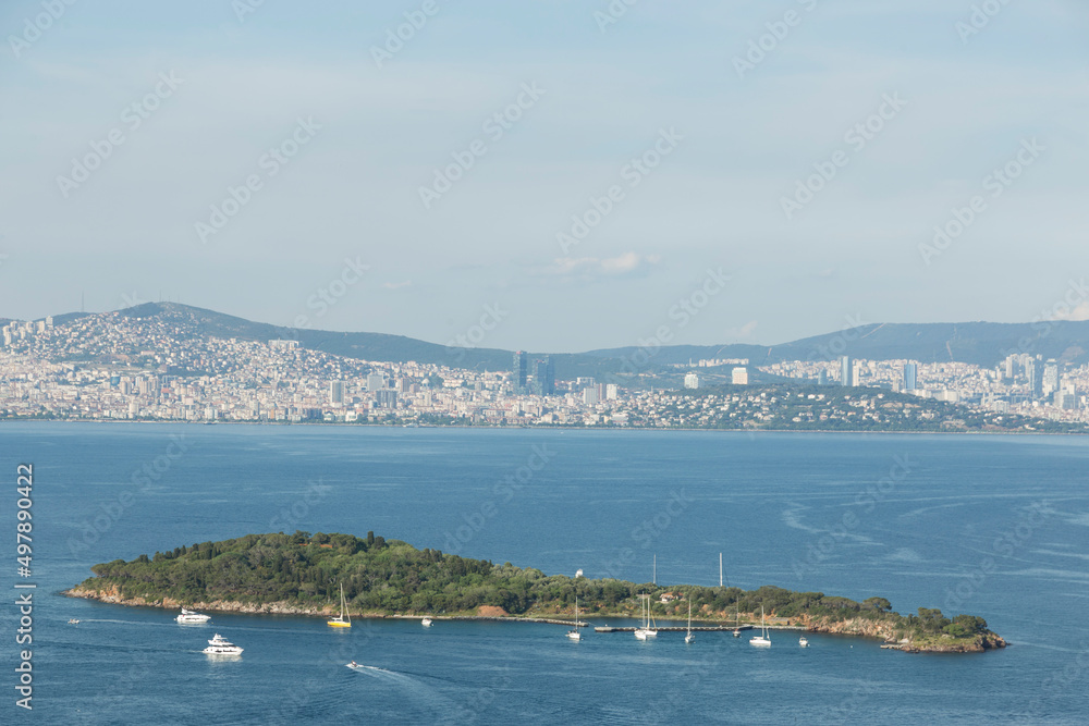 City and sea view from Istanbul Princess Islands