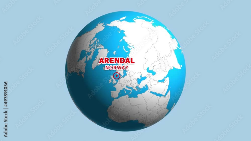 NORWAY ARENDAL ZOOM IN FROM SPACE NORWAY ARENDAL ZOOM IN FROM SPACE