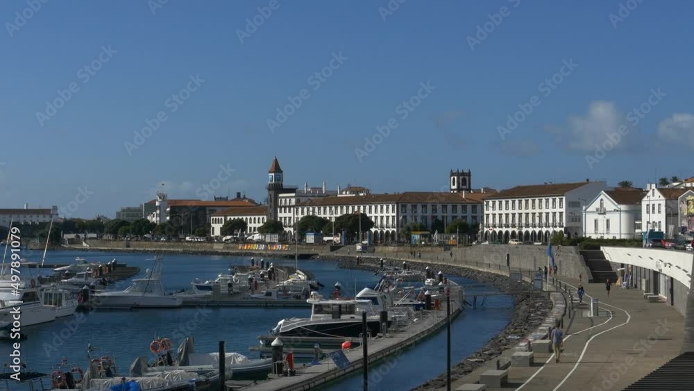 The city of Ponta Delgada in the Azores. General view. The city of Ponta Delgada in the Azores. General view.