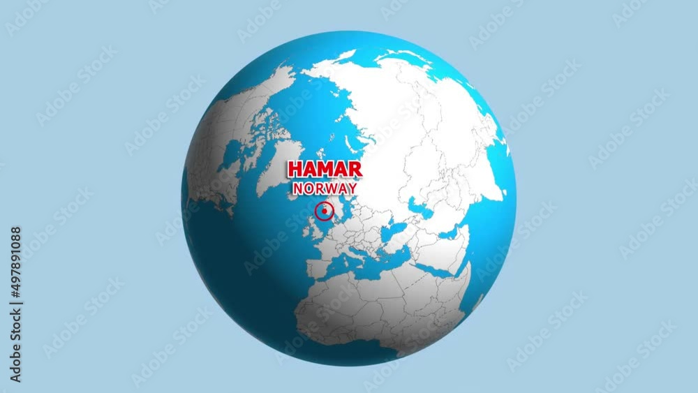NORWAY HAMAR ZOOM IN FROM SPACE NORWAY HAMAR ZOOM IN FROM SPACE