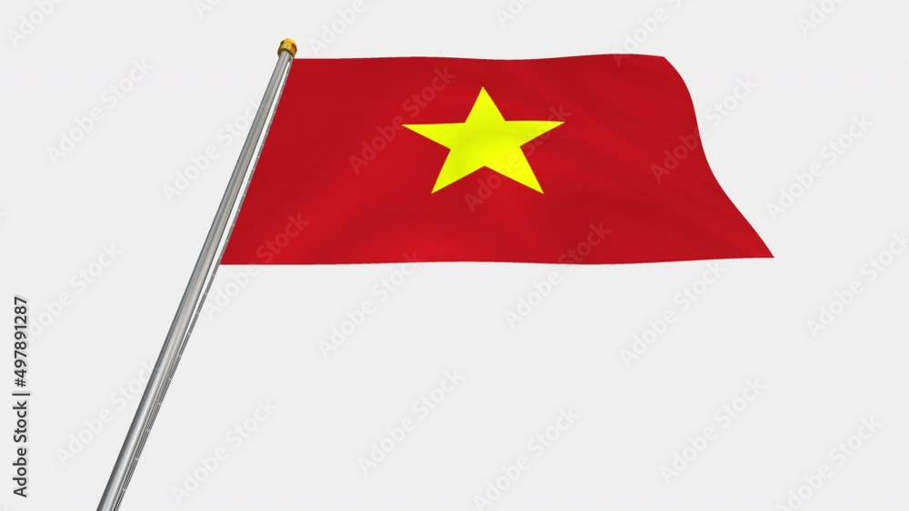 A loop video of the Vietnam flag swaying in the wind from below. A loop video of the Vietnam flag swaying in the wind from below.